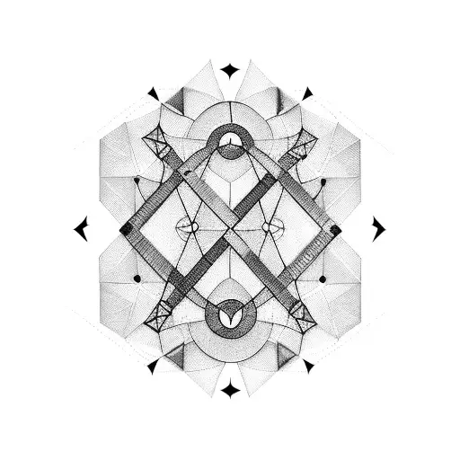 Geometric Matrix With Dna Helixes
