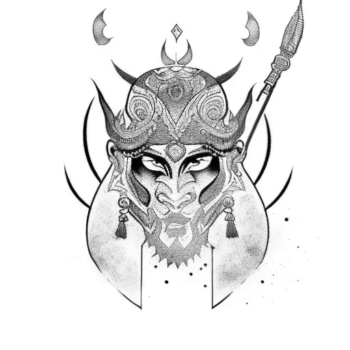 Sak Yant-inspired Tattoo Featuring A Muay Thai Warrior