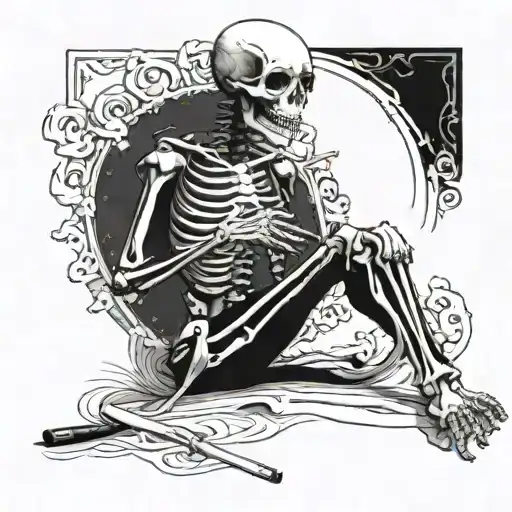 Skeleton Cigarette Regret