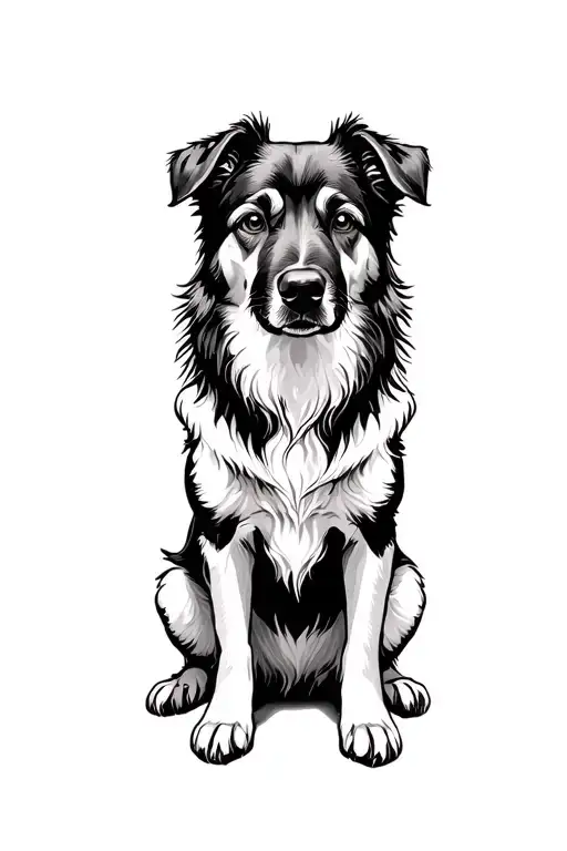 Germam Shepherd Dog Sitting