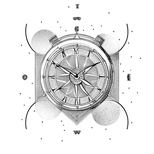 A Clock With A Motorcycle Wheel As A Dial And Roman Numerals