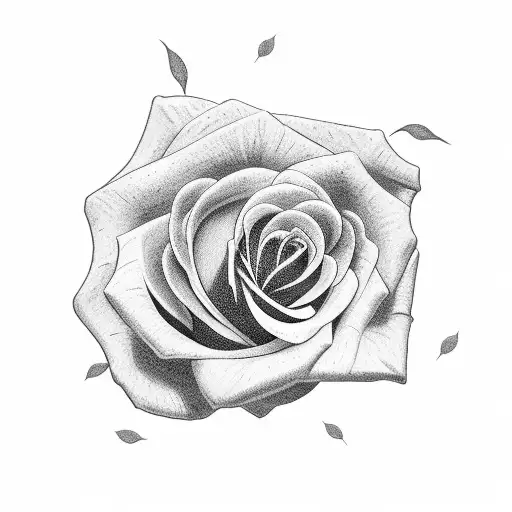 Rose With Landscape Inside