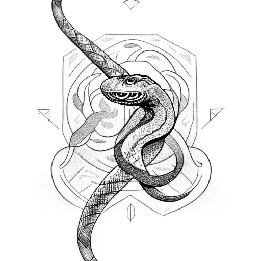 Snake With 3 Arrows In His Head