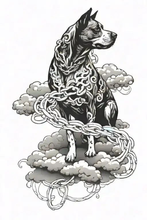 Dogo Argentino Cloud Patterns Chain