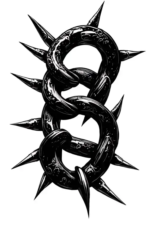 Dark Chain With Spikes