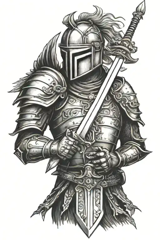 Knight With Wings And Sword