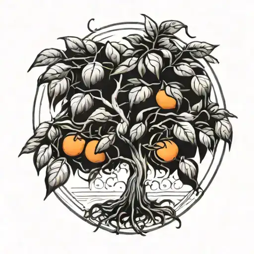 Orange Tree With Short Roots