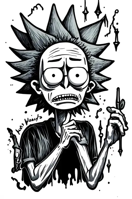 Rick And Morty Black And White