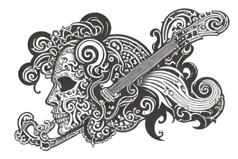 Music Travel Design For Side Of Head