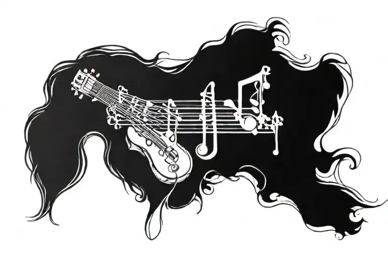 Music Travel Design For Side Of Head