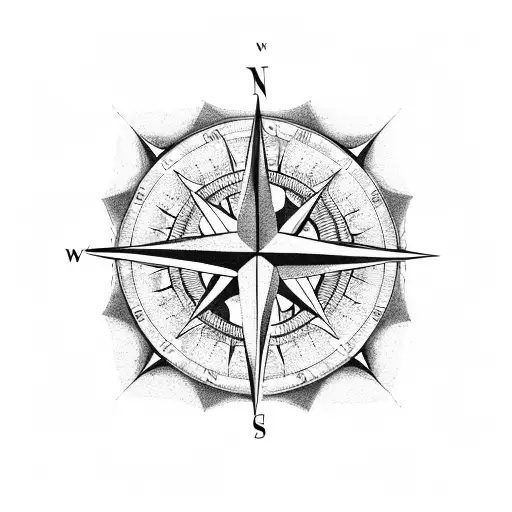 Compass With 3 Trianges