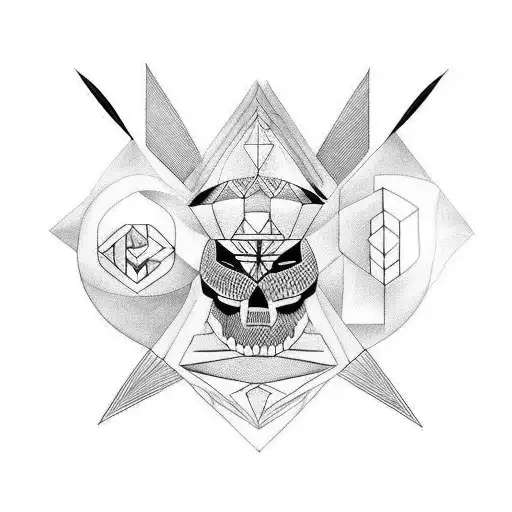 Geometric Tatoo With Native American Motives