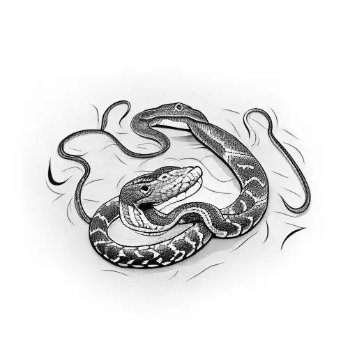 A Quill Pen And An Open Book Intertwined With A Snake