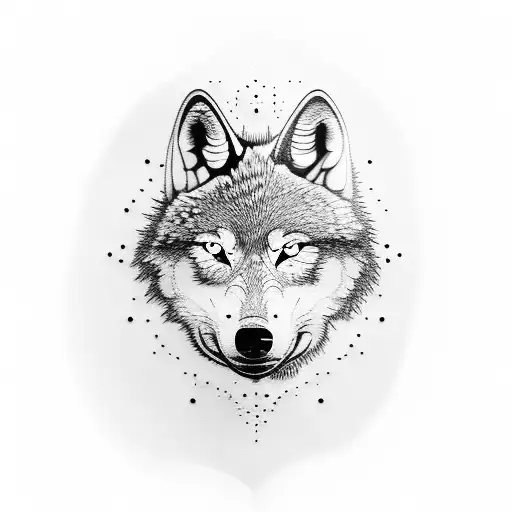 A Beer Bottle With A Wolf Silhouette