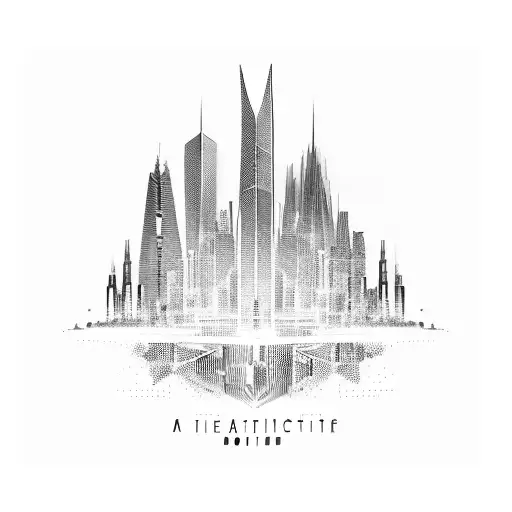 A Futuristic City Skyline With The Word 'Kontra' Integrated Into The Architecture