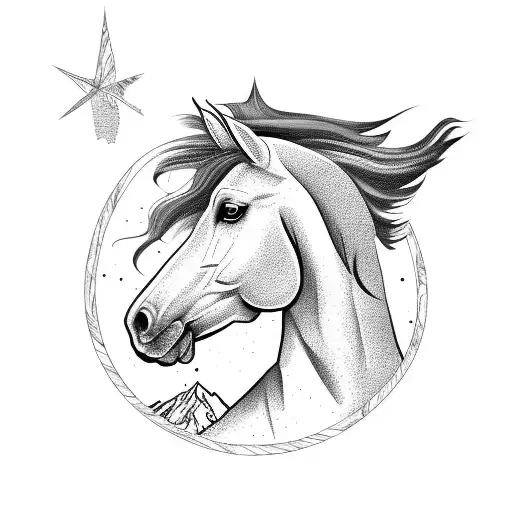 A Majestic Horse Galloping Through A Mountain Range