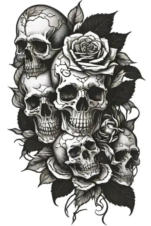 Skulls And Roses Struggle And Pain Eternally Poetic