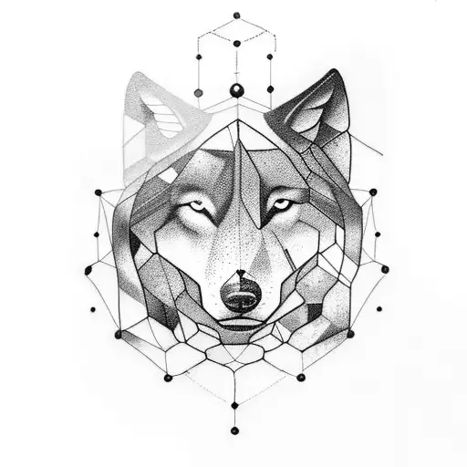 Galaxy With A Constellation Of A Wolf