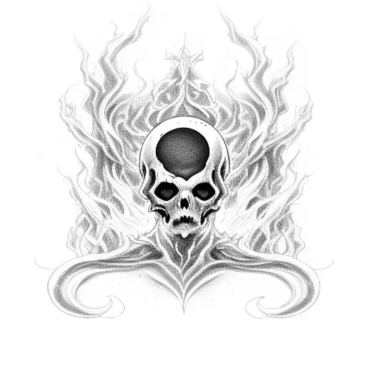 Ethereal Horseman Of Death Surrounded By Swirling Black Smoke