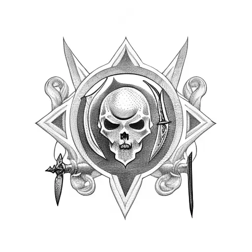 Cherub Throwing Sword