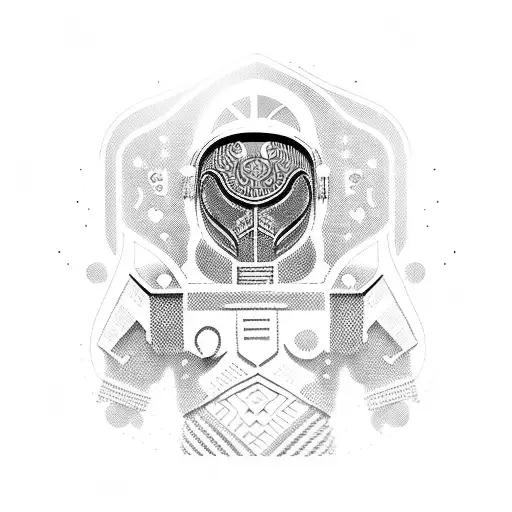 Persian Warrior In A Futuristic Space Suit