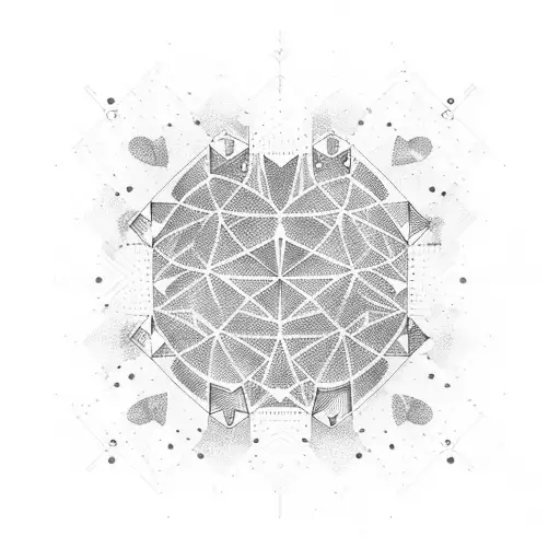 Galaxy Cluster With Circuit Board Patterns