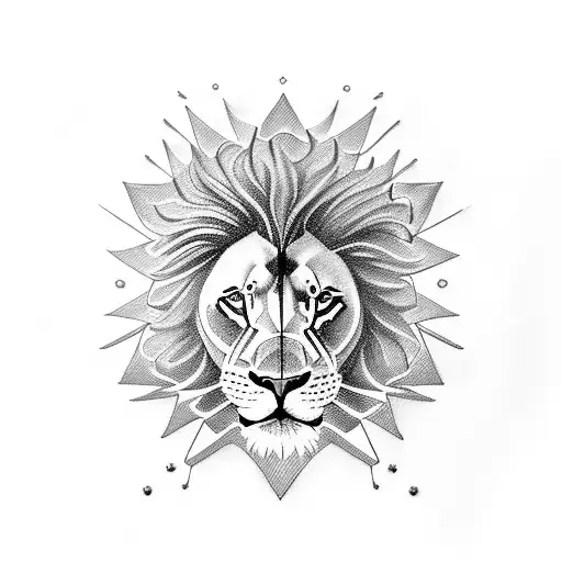 A Lion Driving A Motorcycle With Mechanic-inspired Details