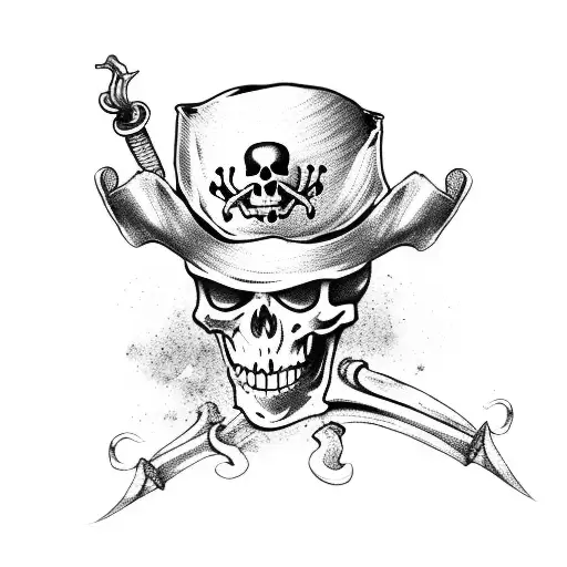 Skeleton With Pirate Hat
