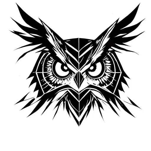 Owl Geometric Cyberpunk