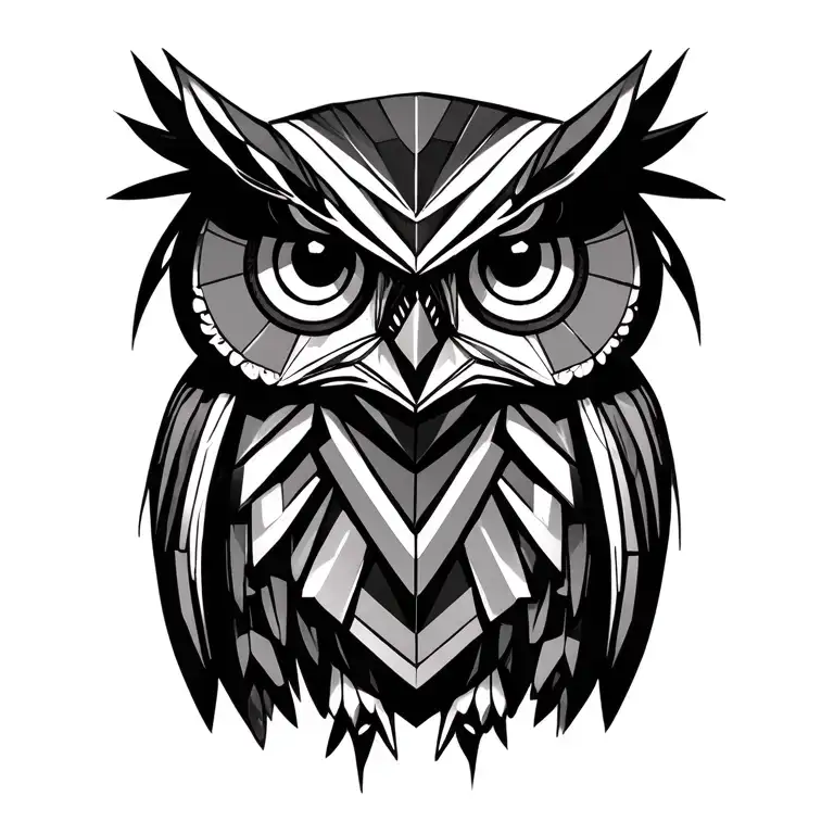 Owl Geometric Cyberpunk