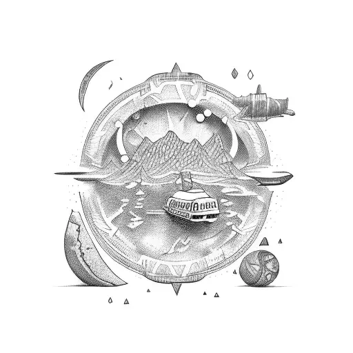 Travel Tattoo With All Elements