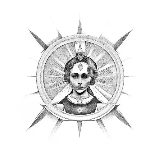 Vergina Sun With Joan Of Arc Seal