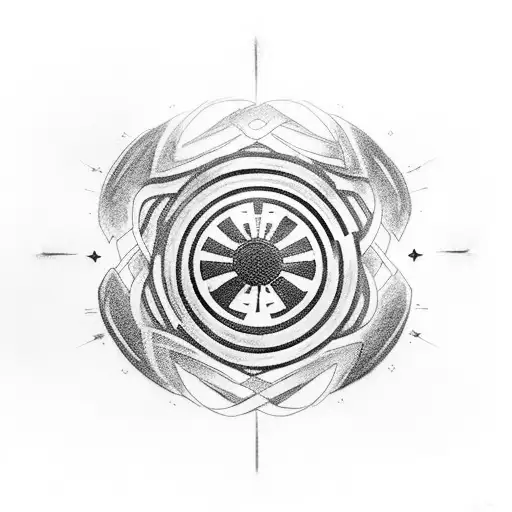 Rebel Alliance Symbol Intertwined With A Lightsaber