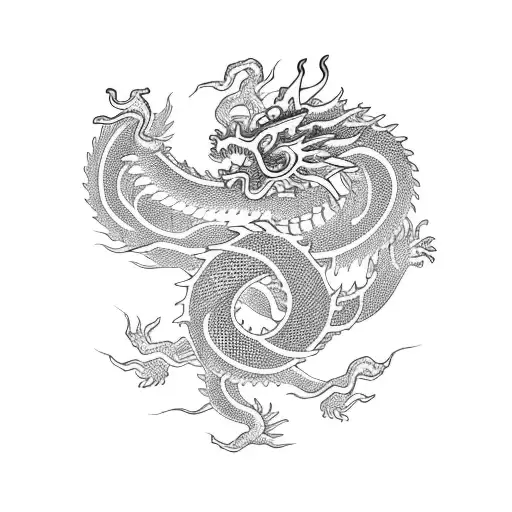 Number 24 With A Chinese Dragon Around It