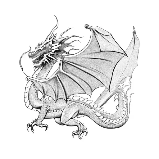 Dragon Flying Between Framasson Status