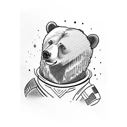 Bear And Astronaut On Sleeve