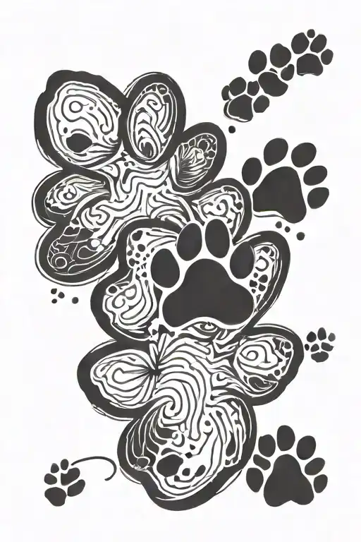 6 Cat Paw Prints