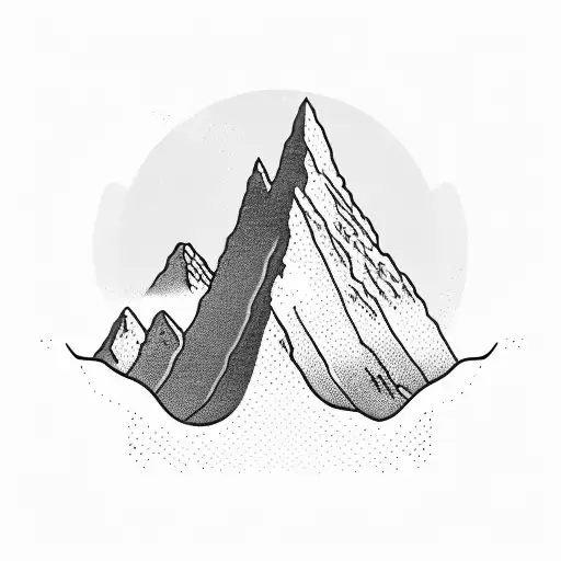 A Silhouette Of A Climber Reaching The Summit Of A Mountain Peak