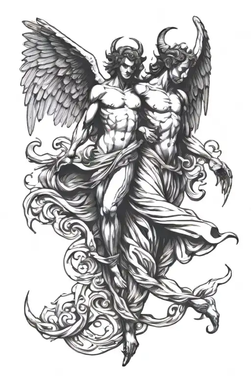 Angel And Devil In 69 Position