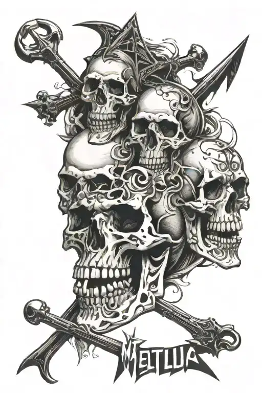 Skull Metallica Album Covers Mixed