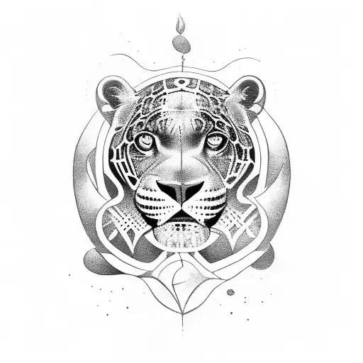 A Black Jaguar Sailing On A Wave