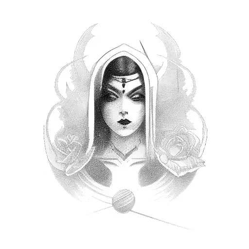 Corde Lisse Pose Inside Tarot Card