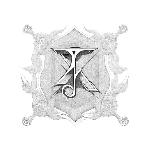 Jahdel's Name Incorporated Into An Ankh Design