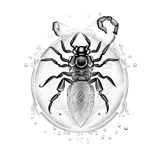 Scorpion With Water Sign