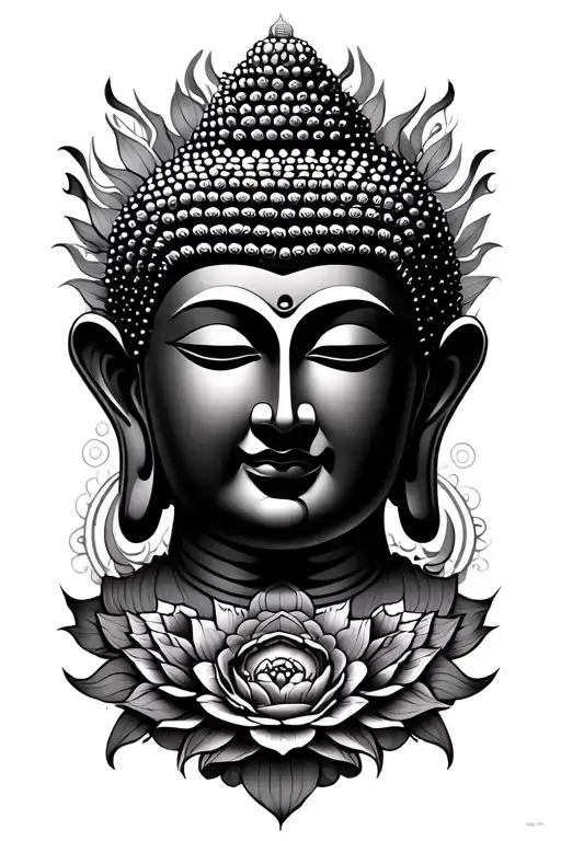 God Buddha Face And Yama