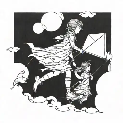 Running Away Kite Daughter