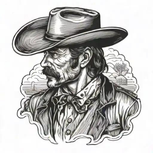 Wyatt Earp Wearing A Cowboy Hat