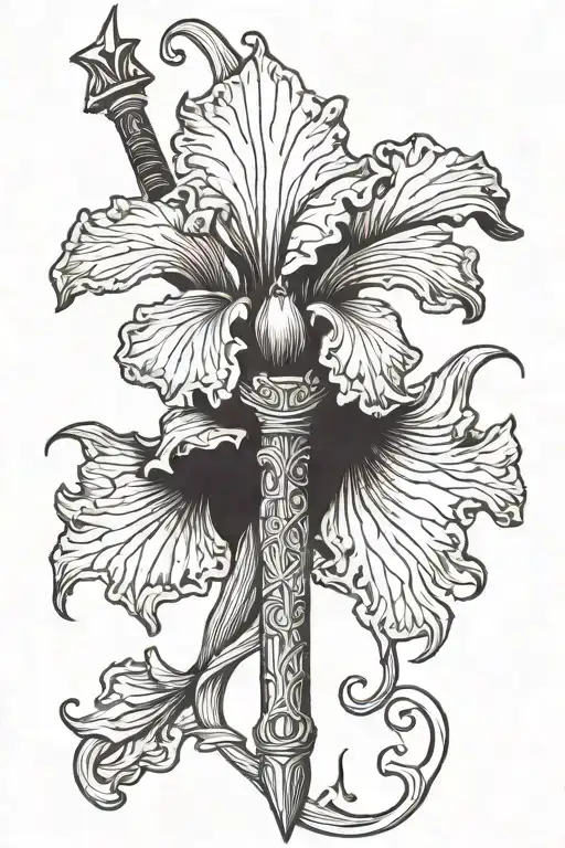 Celtic Bearded Iris With Sword