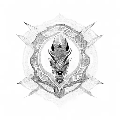 Filipino Tribal Patterns Combined With A Bakunawa