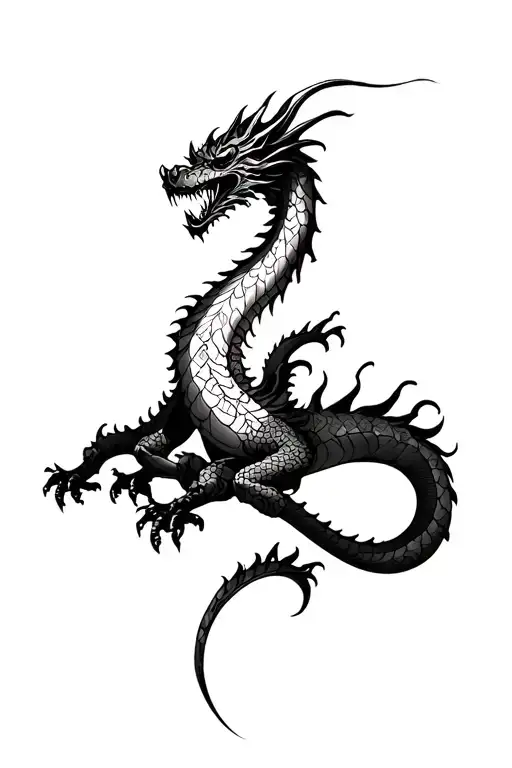 Dragon Tattoo On Chest